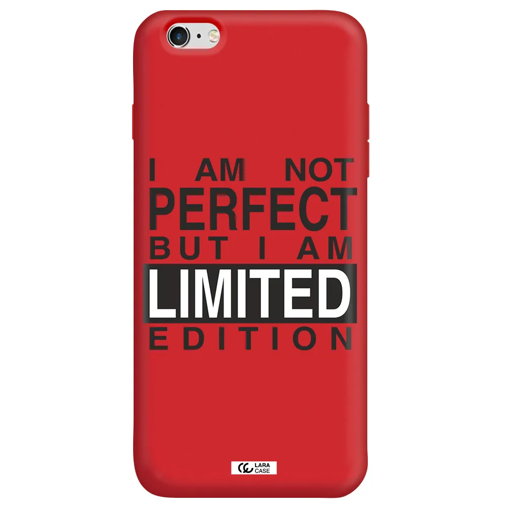 I Am Not Perfect Apple iPhone 6 plus Silicone Imperial Red Case