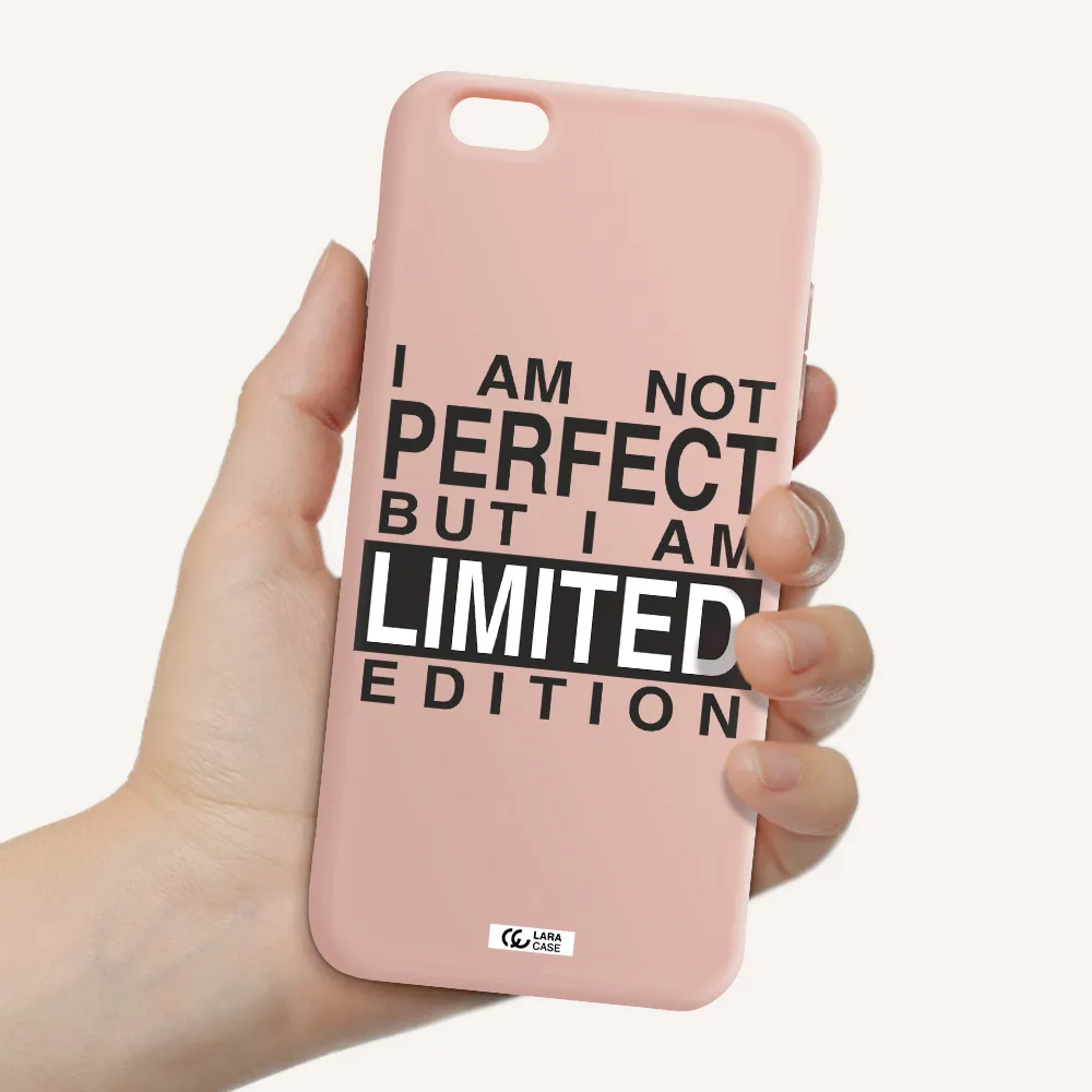 I Am Not Perfect Apple iPhone 6 s plus Silicone pastel pink Case