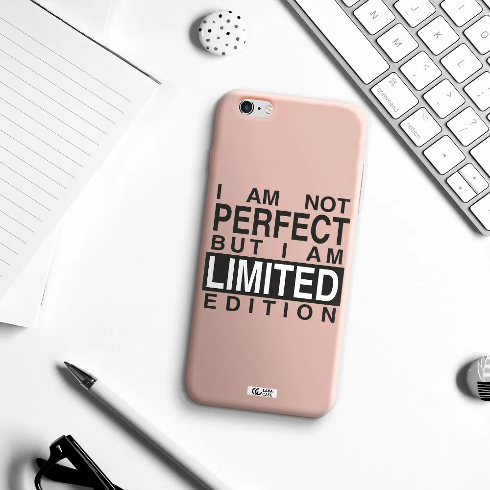 I Am Not Perfect Apple iPhone 6 s plus Silicone pastel pink Case