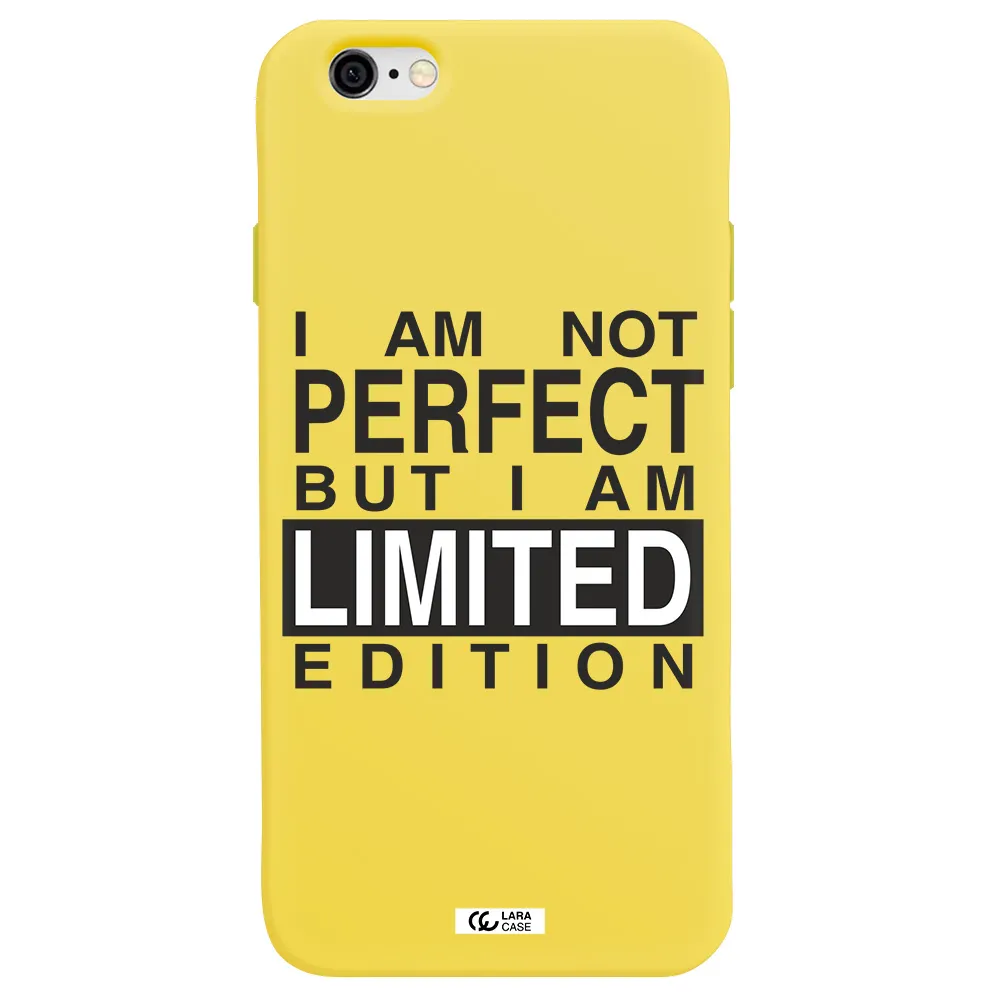 I Am Not Perfect Apple iPhone 6 Silicone canary yellow Case