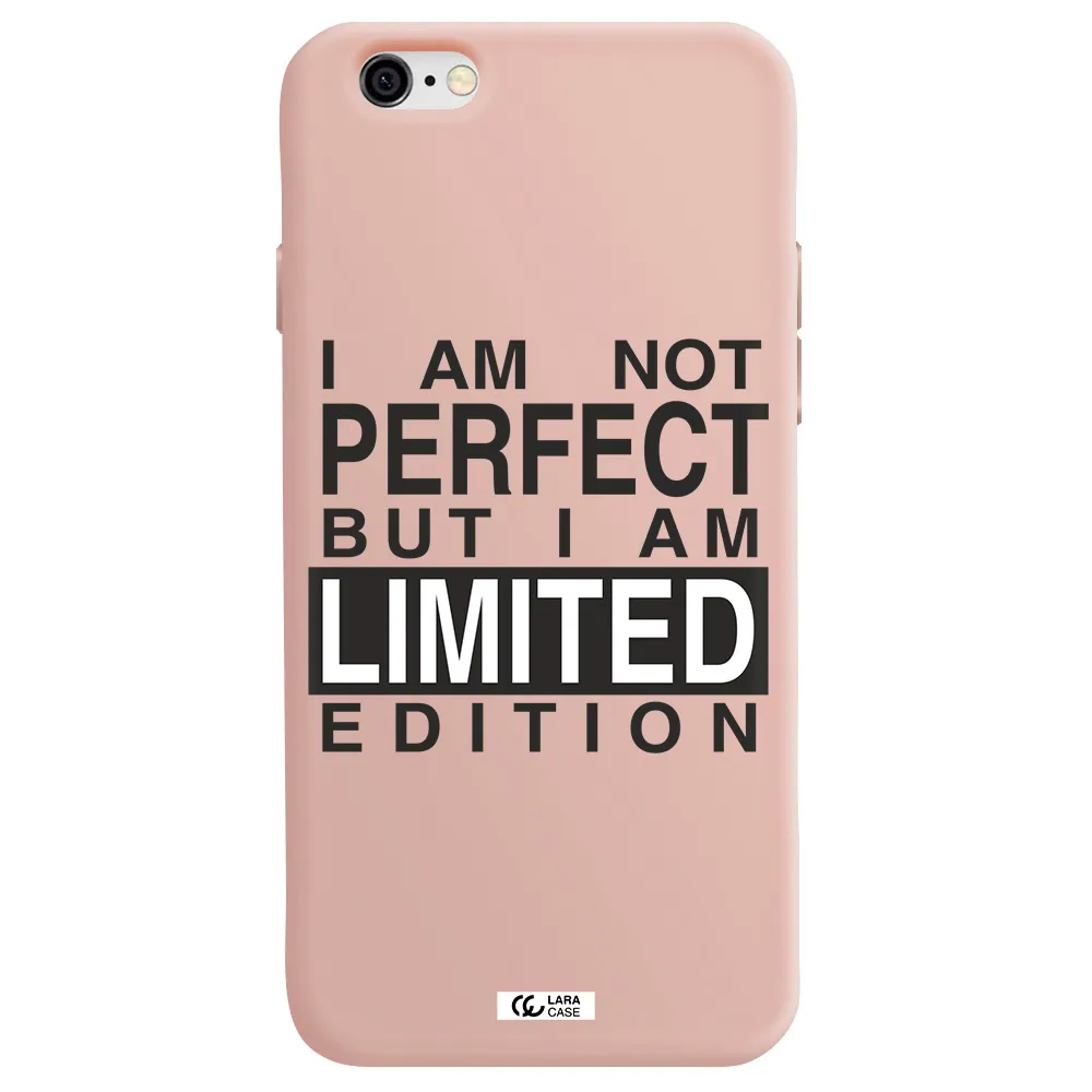 I Am Not Perfect Apple iPhone 6 Silicone pastel pink Case