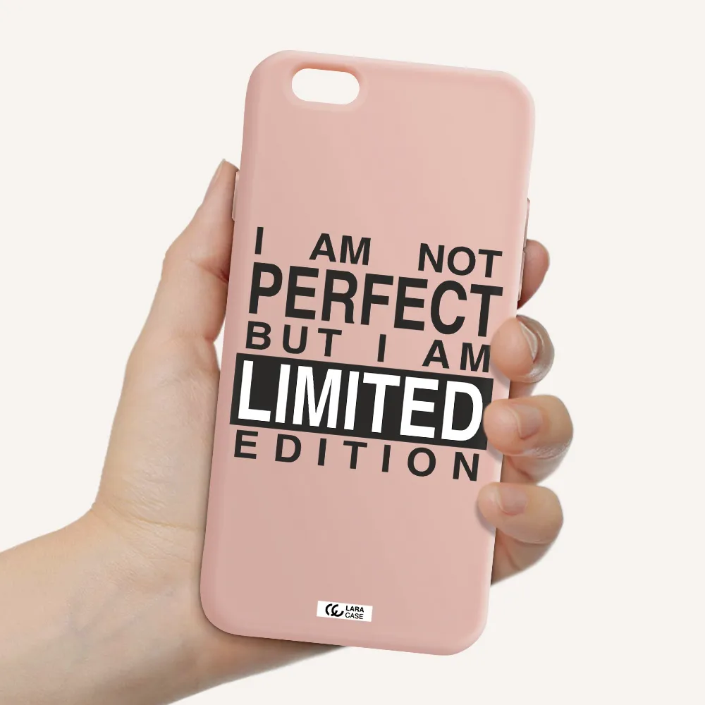 I Am Not Perfect Apple iPhone 6 Silicone pastel pink Case