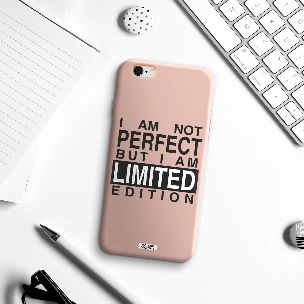 I Am Not Perfect Apple iPhone 6 Silicone pastel pink Case