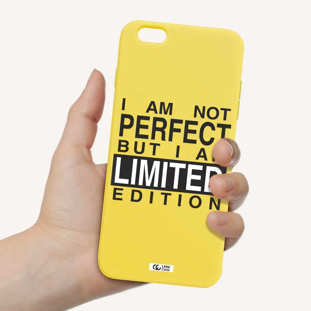 I Am Not Perfect Apple iPhone 6S Silicone canary yellow Case