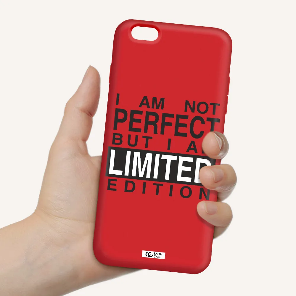 I Am Not Perfect Apple iPhone 6S Silicone Imperial Red Case