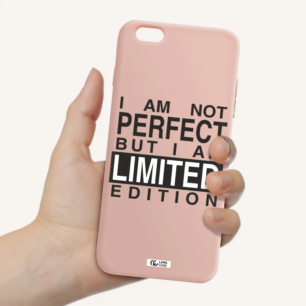 I Am Not Perfect Apple iPhone 6S Silicone pastel pink Case
