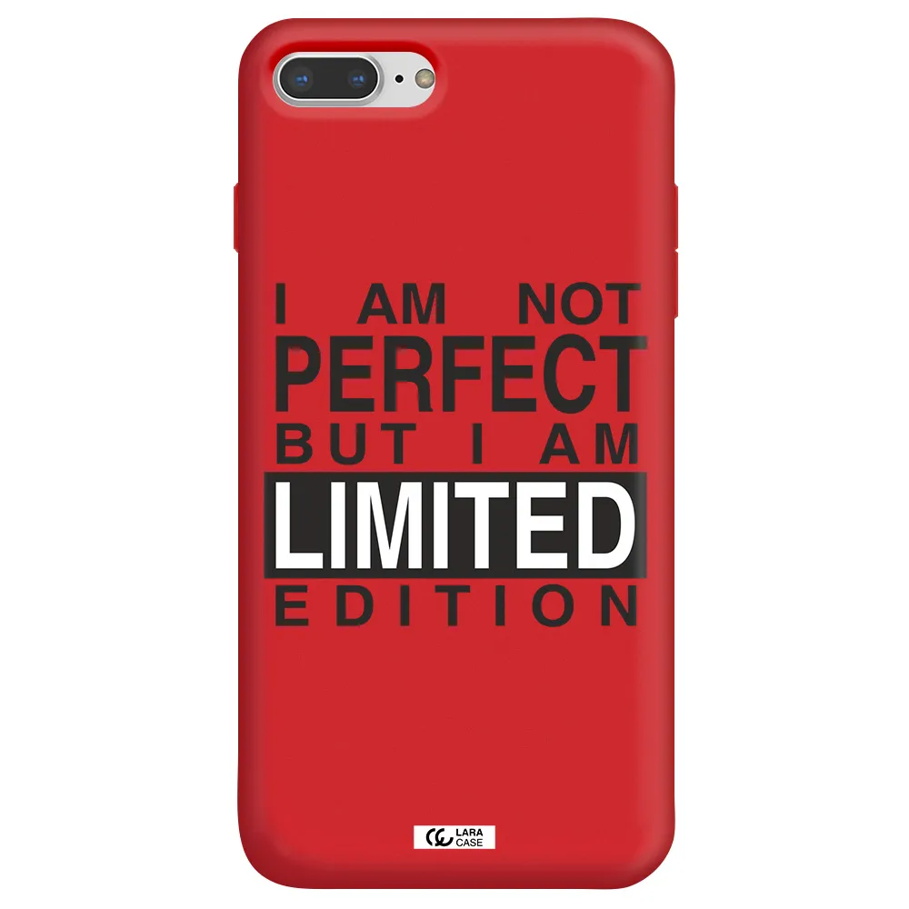 I Am Not Perfect Apple iPhone 7 plus Silicone Imperial Red Case