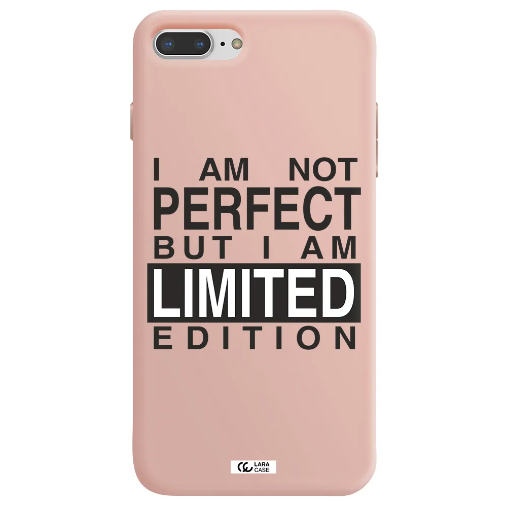 I Am Not Perfect Apple iPhone 7 plus Silicone pastel pink Case