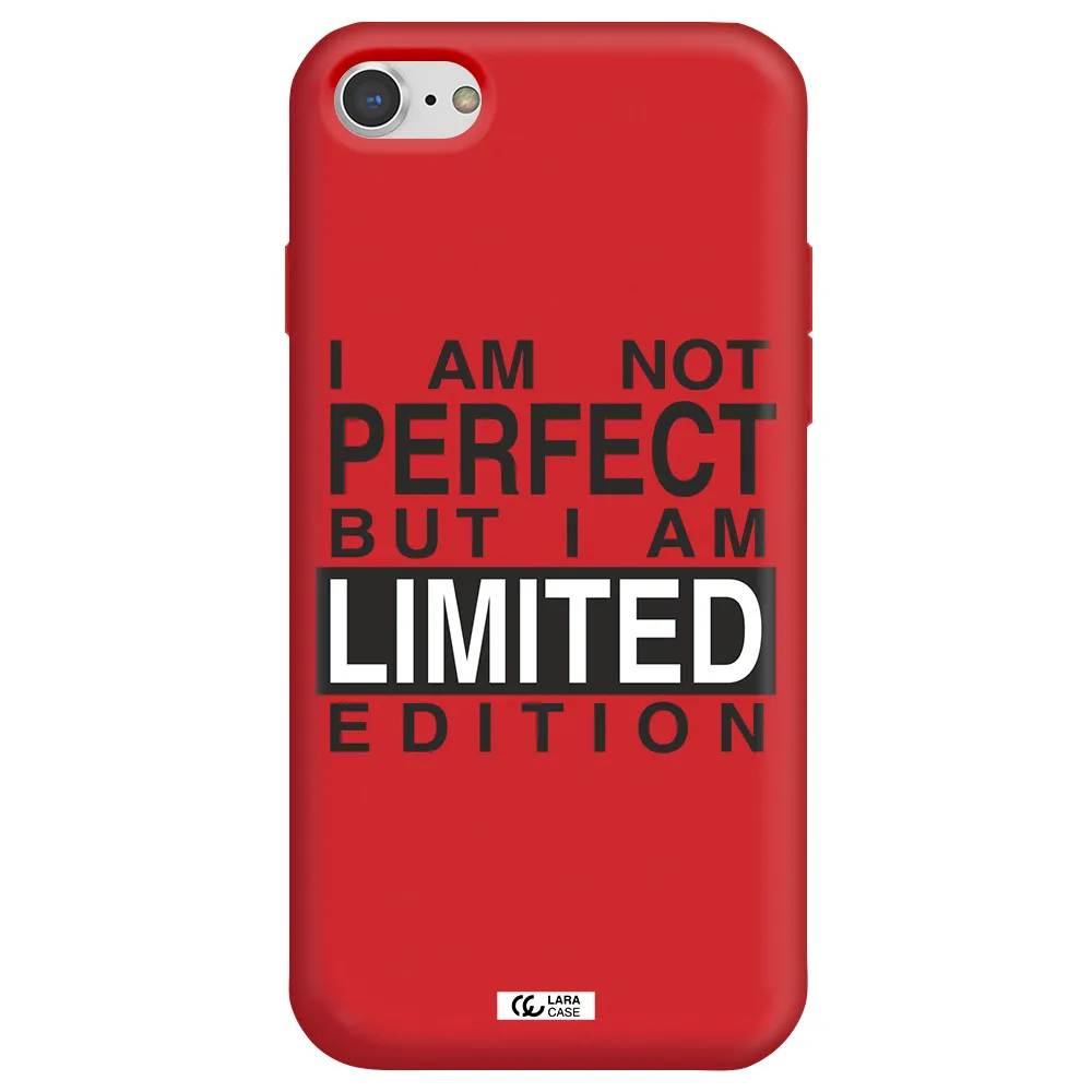 I Am Not Perfect Apple iPhone 7 Silicone Imperial Red Case