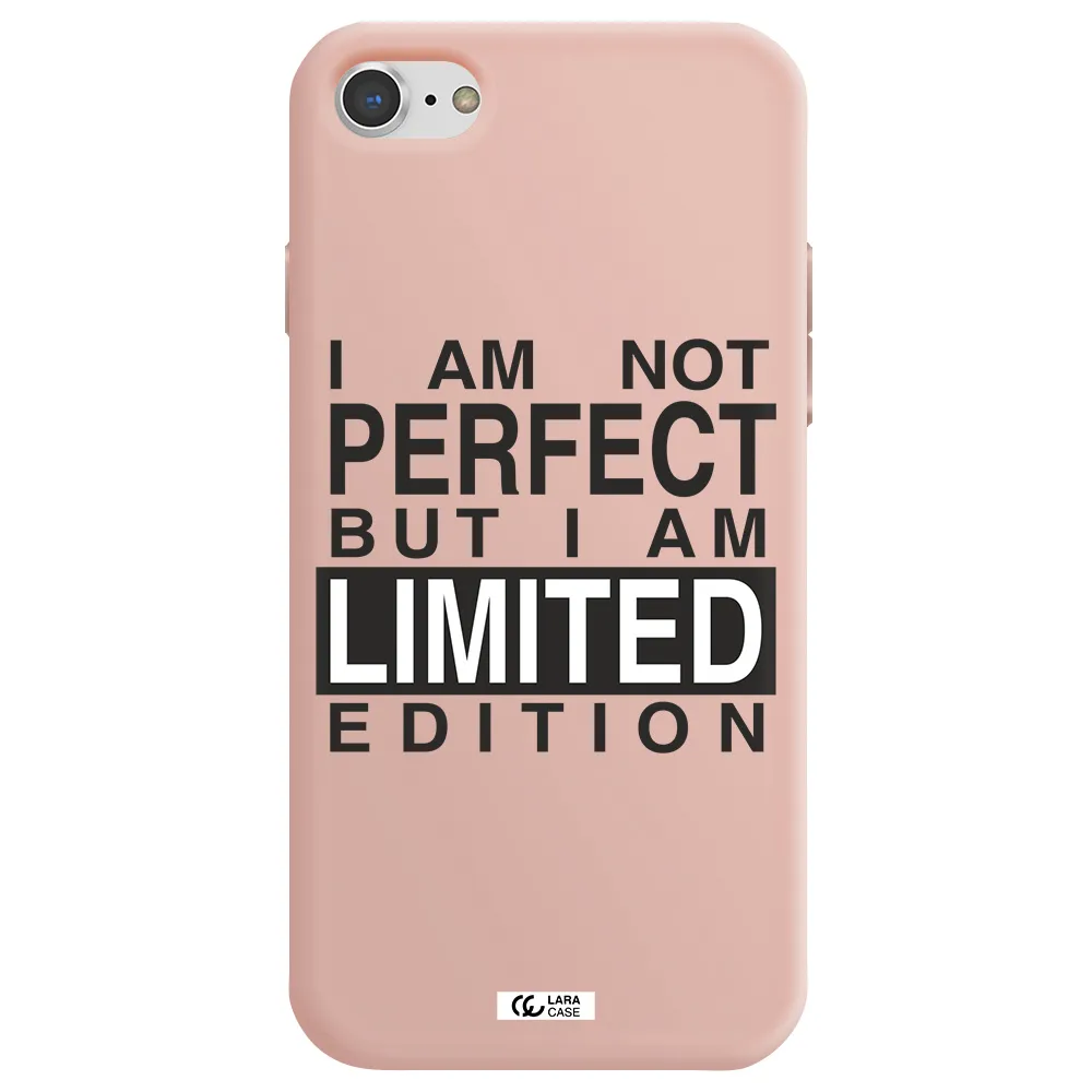 I Am Not Perfect Apple iPhone 7 Silicone pastel pink Case
