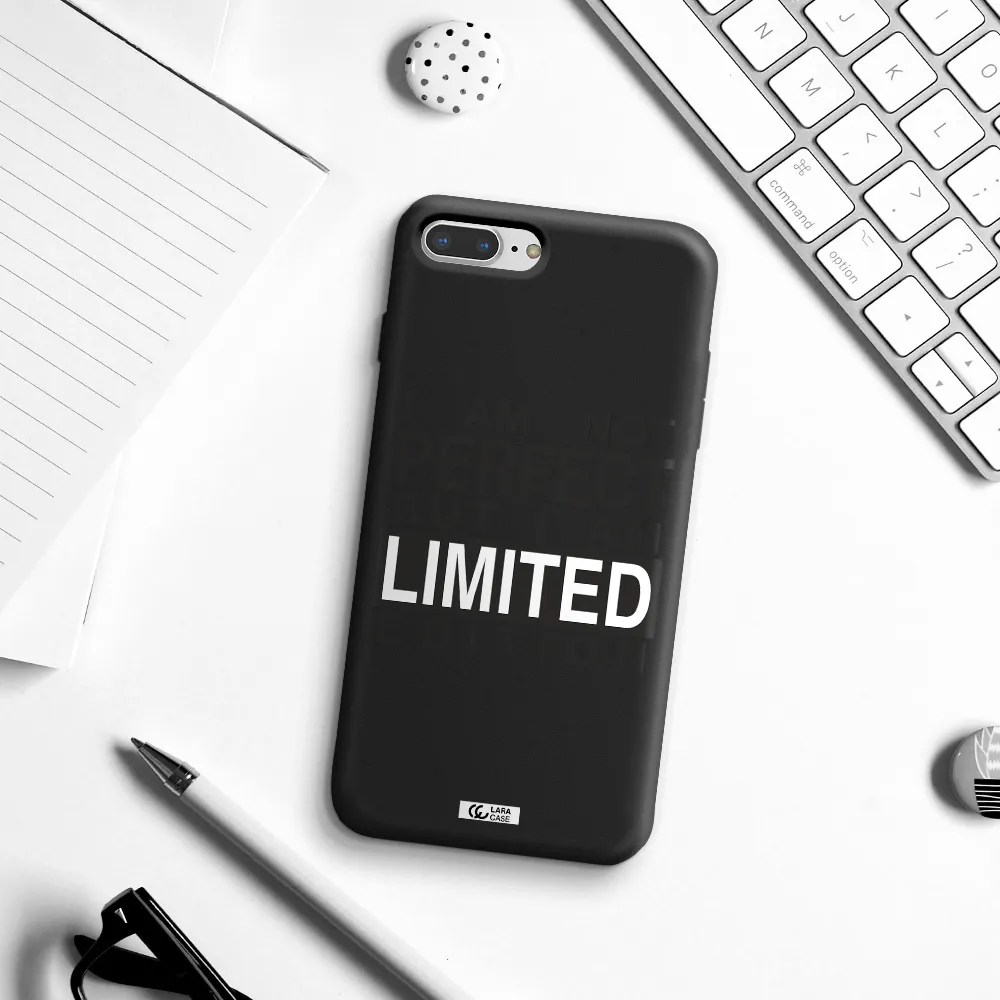 I Am Not Perfect Apple iPhone 8 plus Silicone black Case