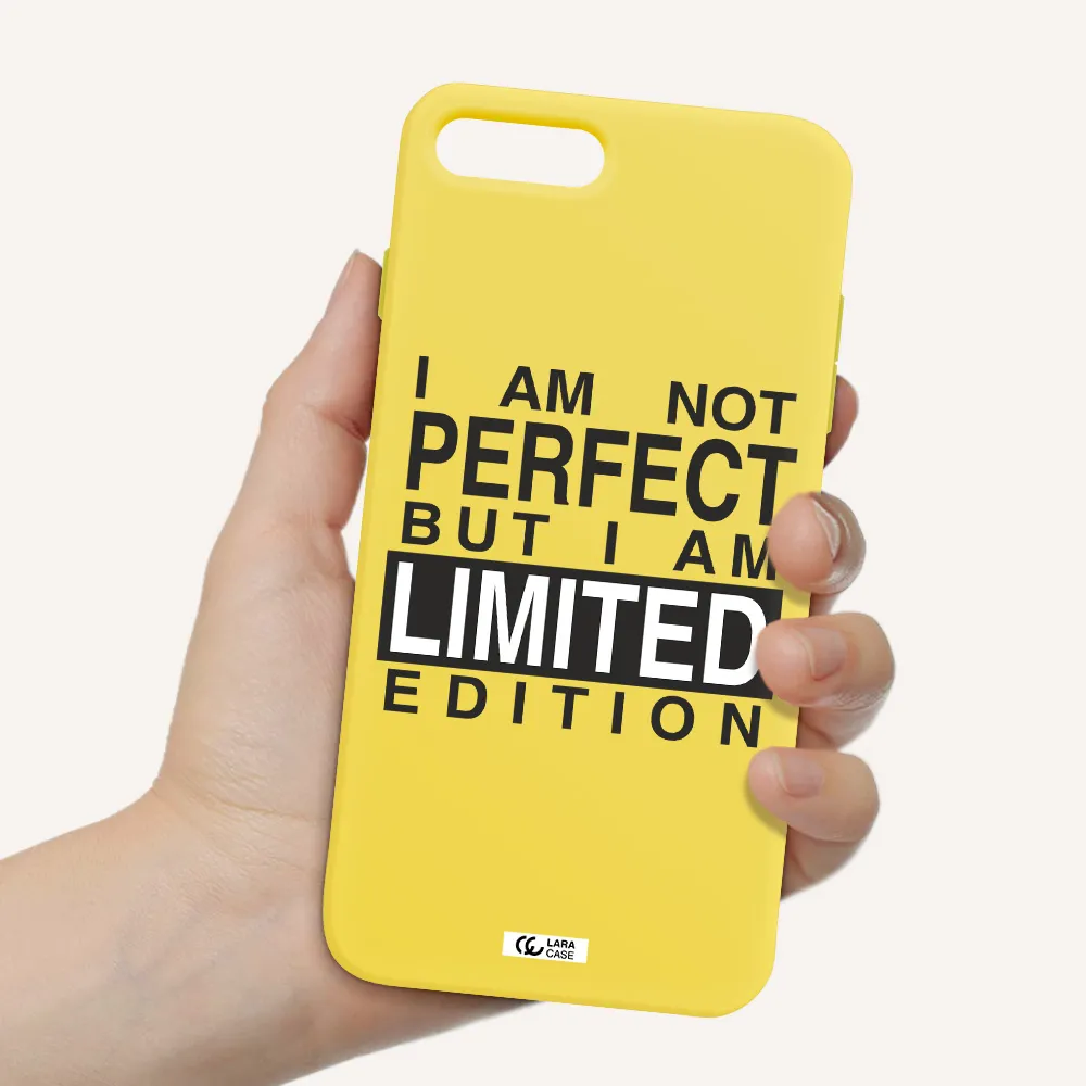 I Am Not Perfect Apple iPhone 8 plus Silicone canary yellow Case