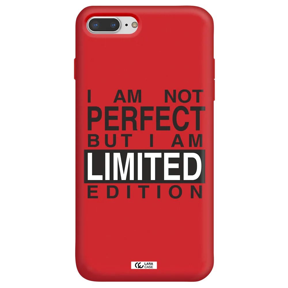 I Am Not Perfect Apple iPhone 8 plus Silicone Imperial Red Case