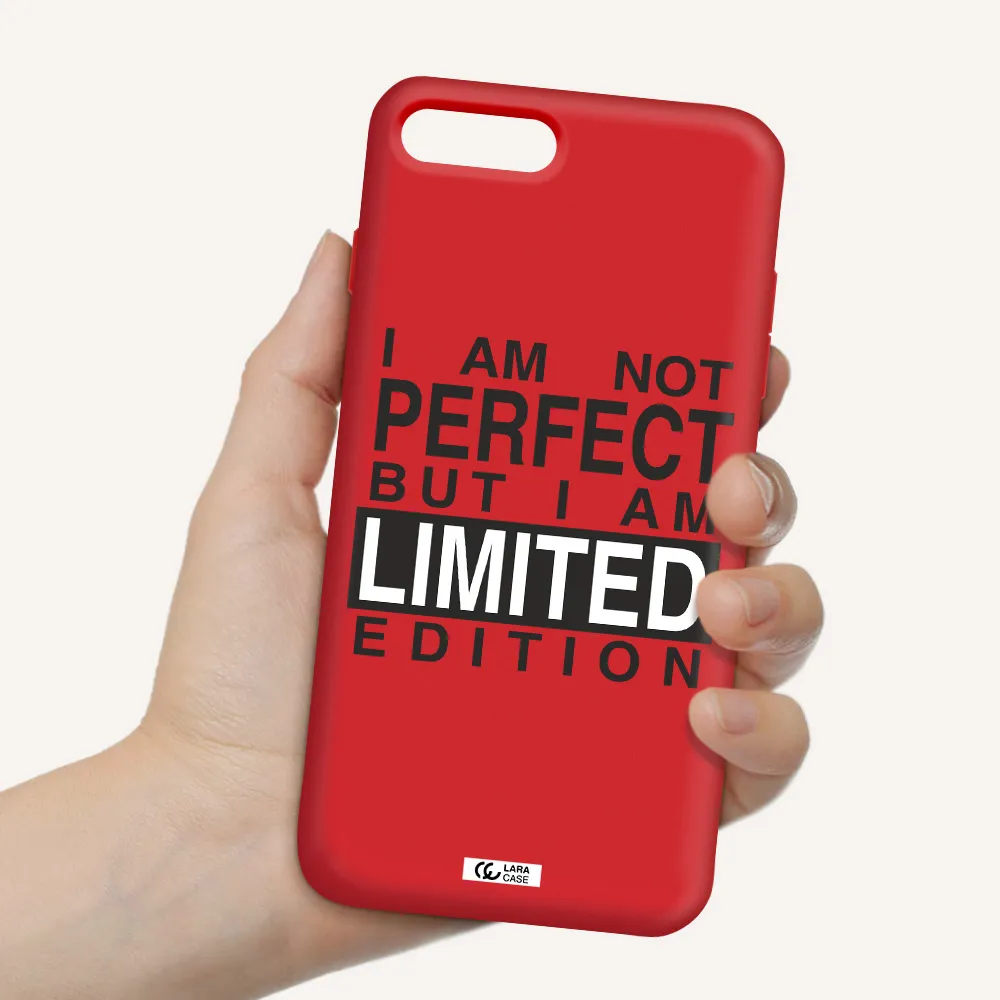 I Am Not Perfect Apple iPhone 8 plus Silicone Imperial Red Case