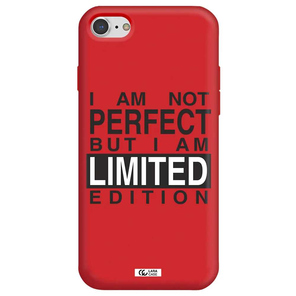 I Am Not Perfect Apple iPhone 8 Silicone Imperial Red Case