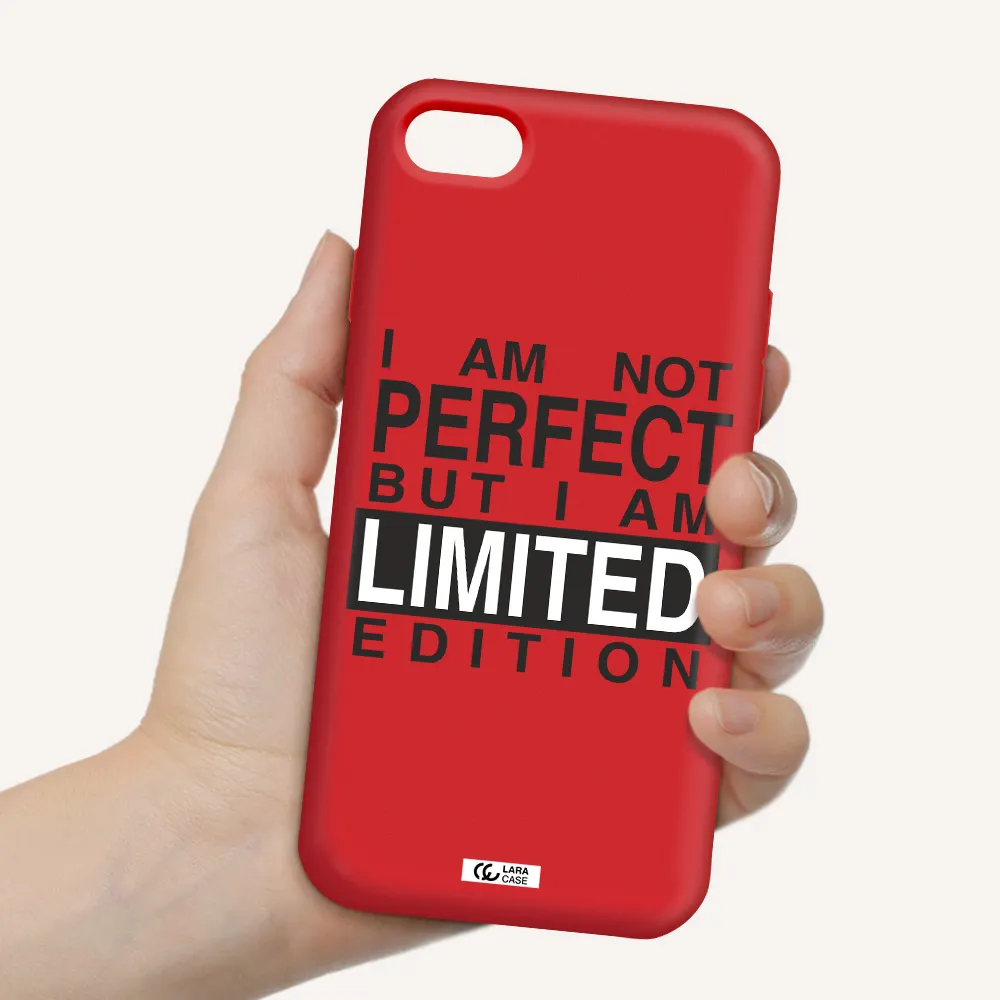 I Am Not Perfect Apple iPhone 8 Silicone Imperial Red Case
