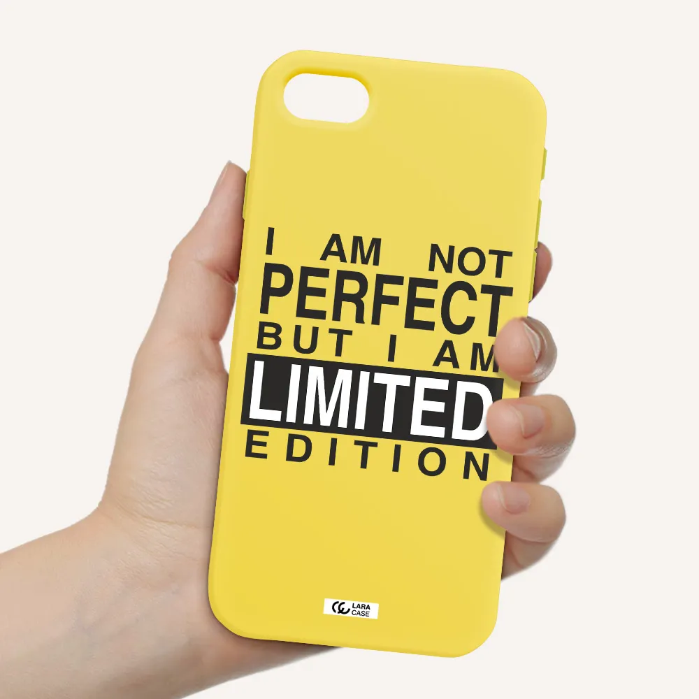 I Am Not Perfect Apple iPhone se 2020 Silicone canary yellow Case