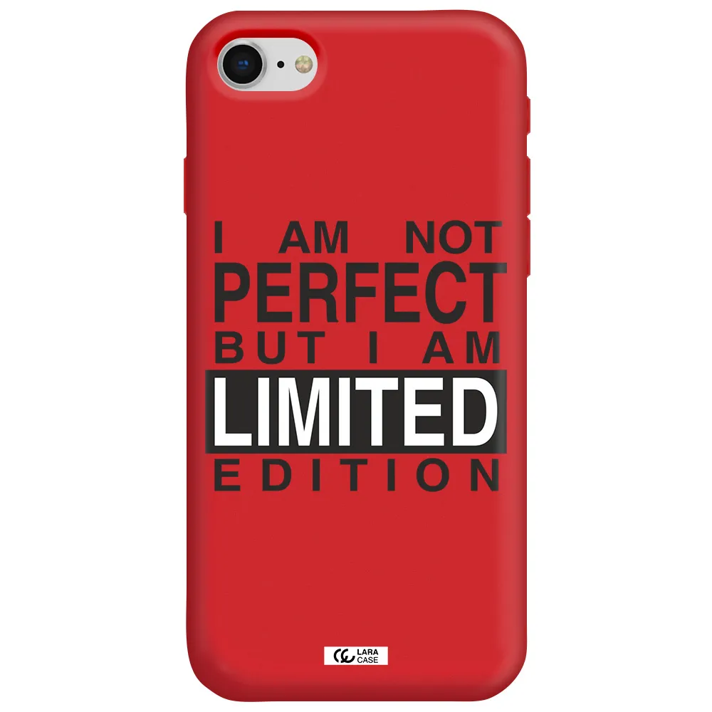 I Am Not Perfect Apple iPhone se 2020 Silicone Imperial Red Case
