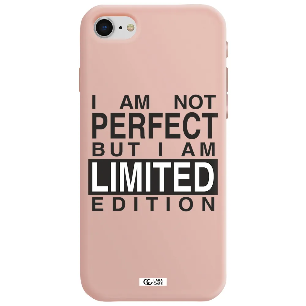 I Am Not Perfect Apple iPhone se 2020 Silicone pastel pink Case