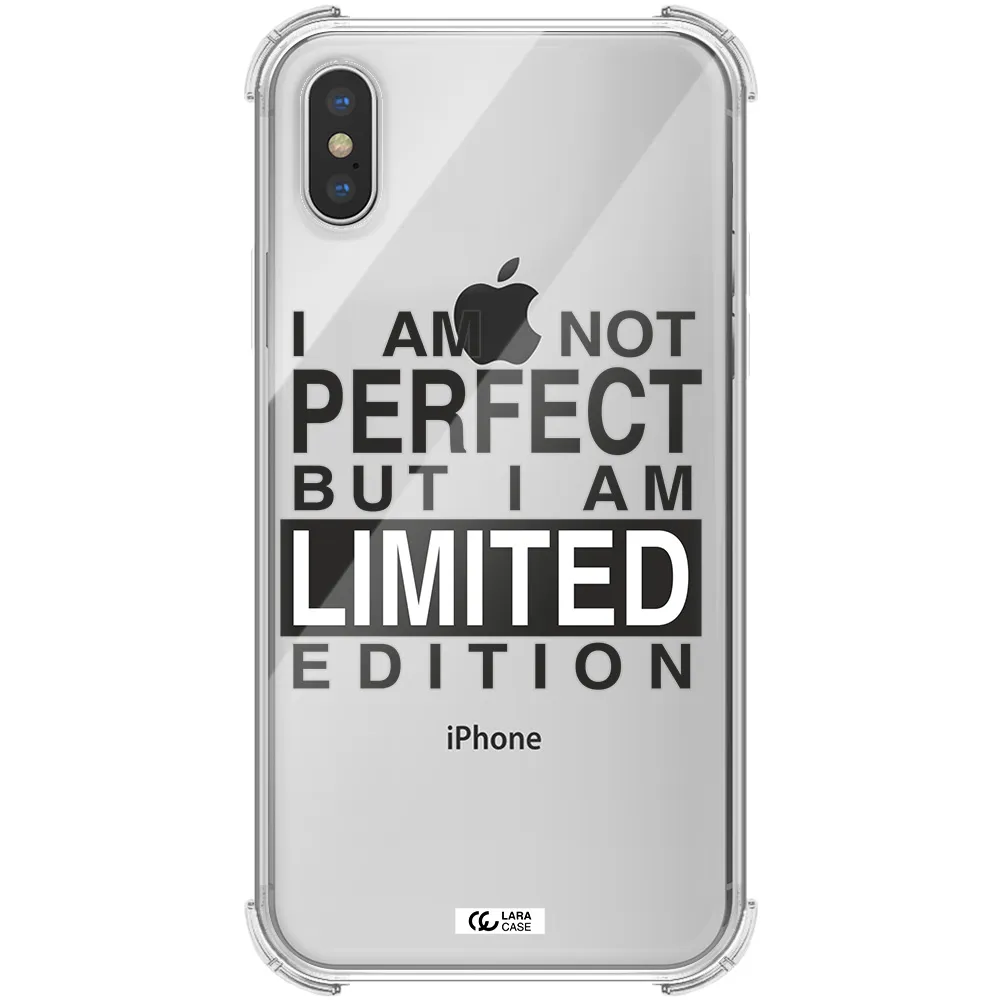 I Am Not Perfect Apple iPhone X Clear PC Case