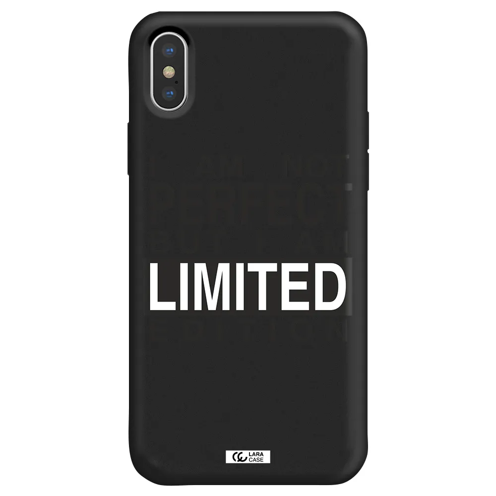I Am Not Perfect Apple iPhone X Silicone black Case