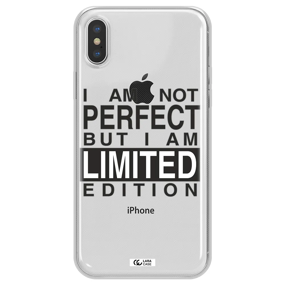 I Am Not Perfect Apple iPhone XS Clear TPU Case