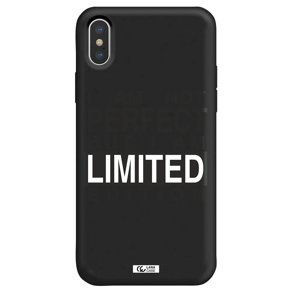 I Am Not Perfect Apple iPhone XS Silicone black Case