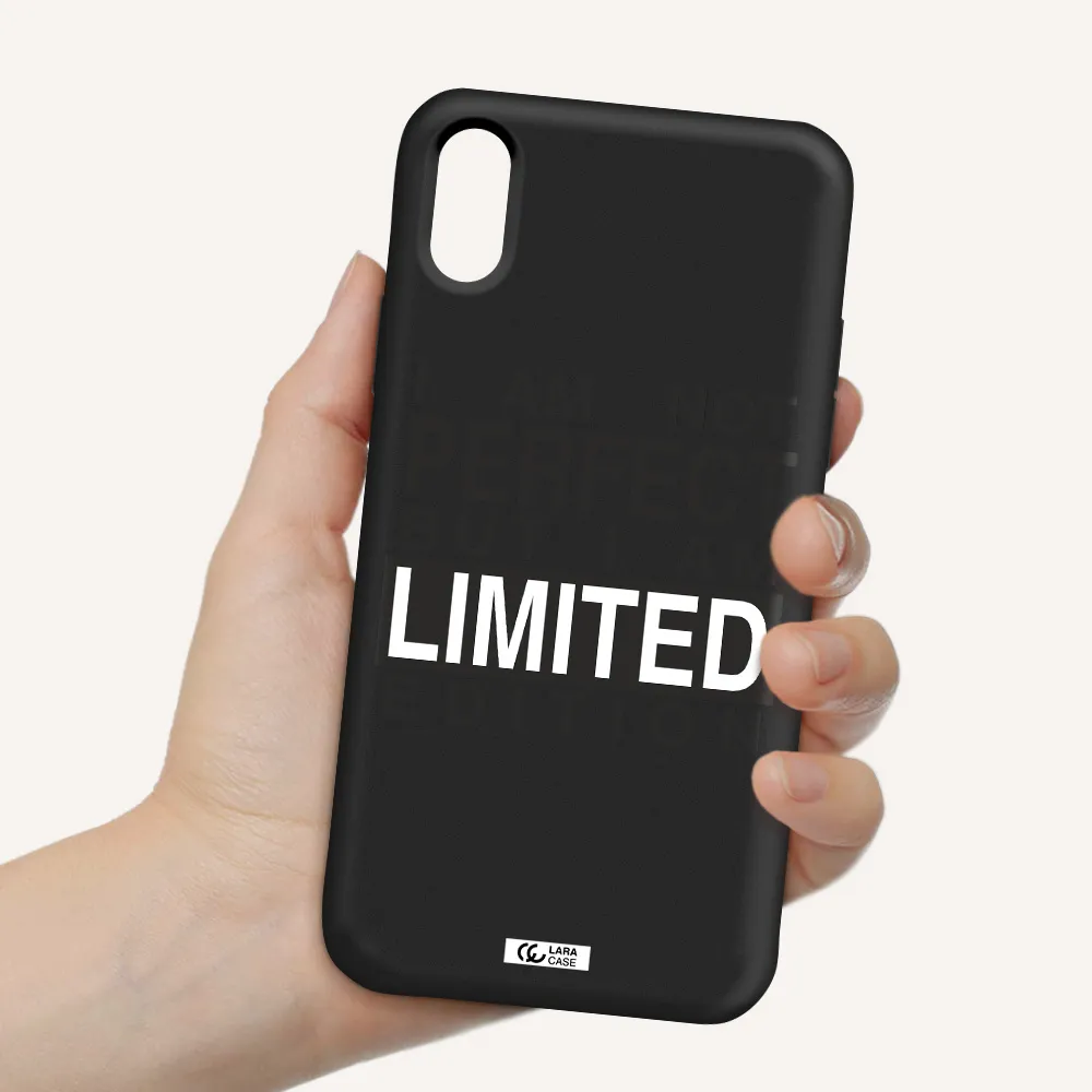 I Am Not Perfect Apple iPhone XS Silicone black Case