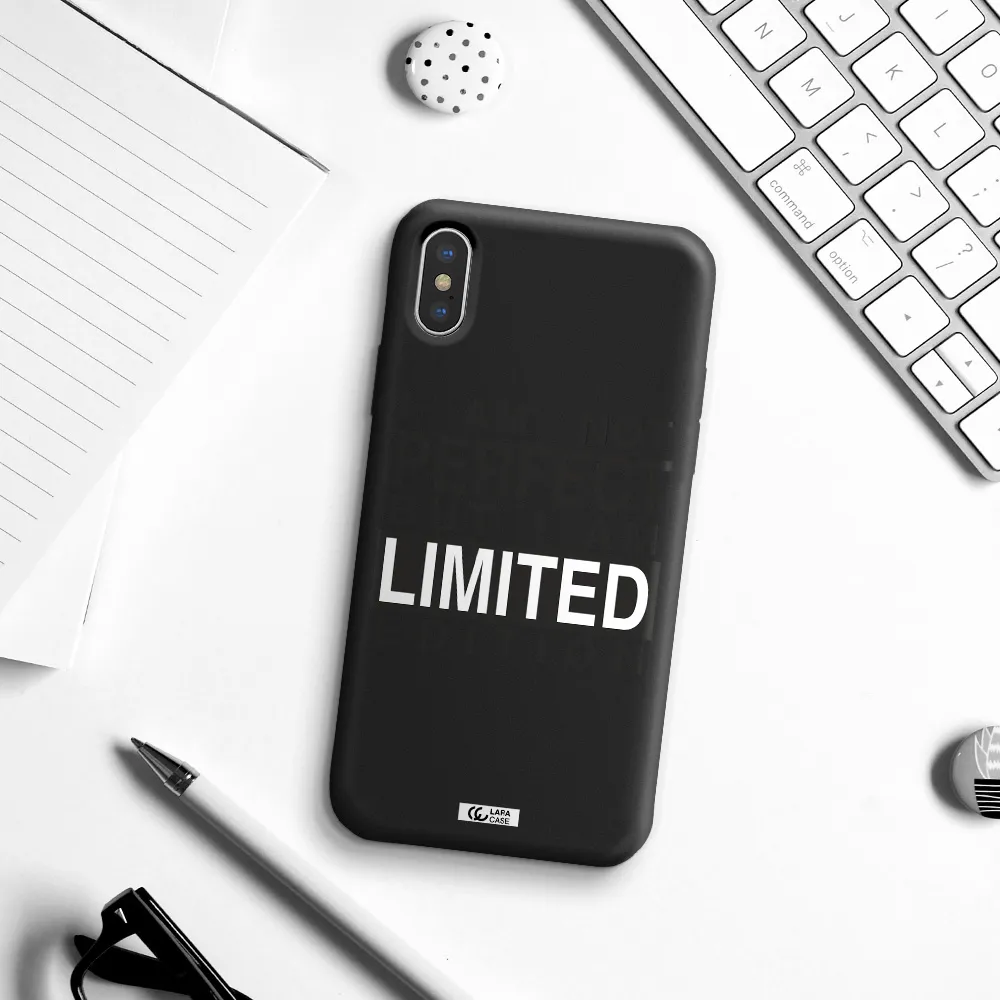 I Am Not Perfect Apple iPhone XS Silicone black Case