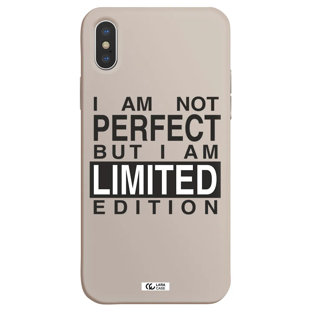 I Am Not Perfect Apple iPhone XS Silicone Stone Case