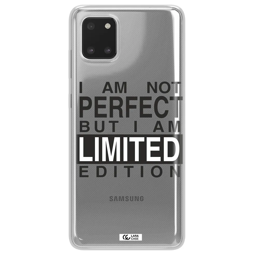I Am Not Perfect Samsung A81 Clear TPU Case