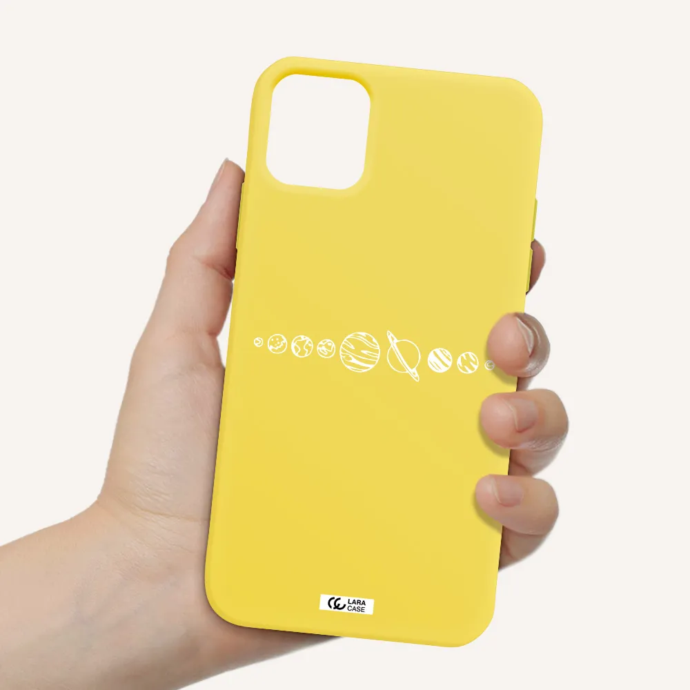 Solar System Apple iPhone 11 Silicone canary yellow Case