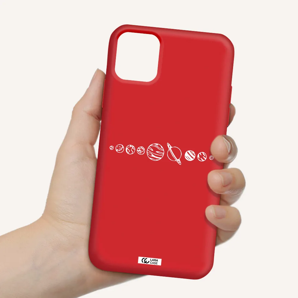 Solar System Apple iPhone 11 Silicone Imperial Red Case