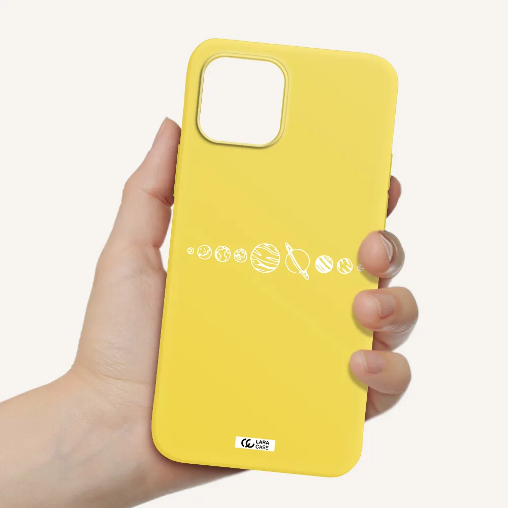 Solar System Apple iPhone 12 mini Silicone canary yellow Case
