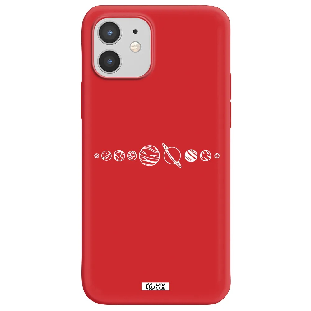 Solar System Apple iPhone 12 mini Silicone Imperial Red Case