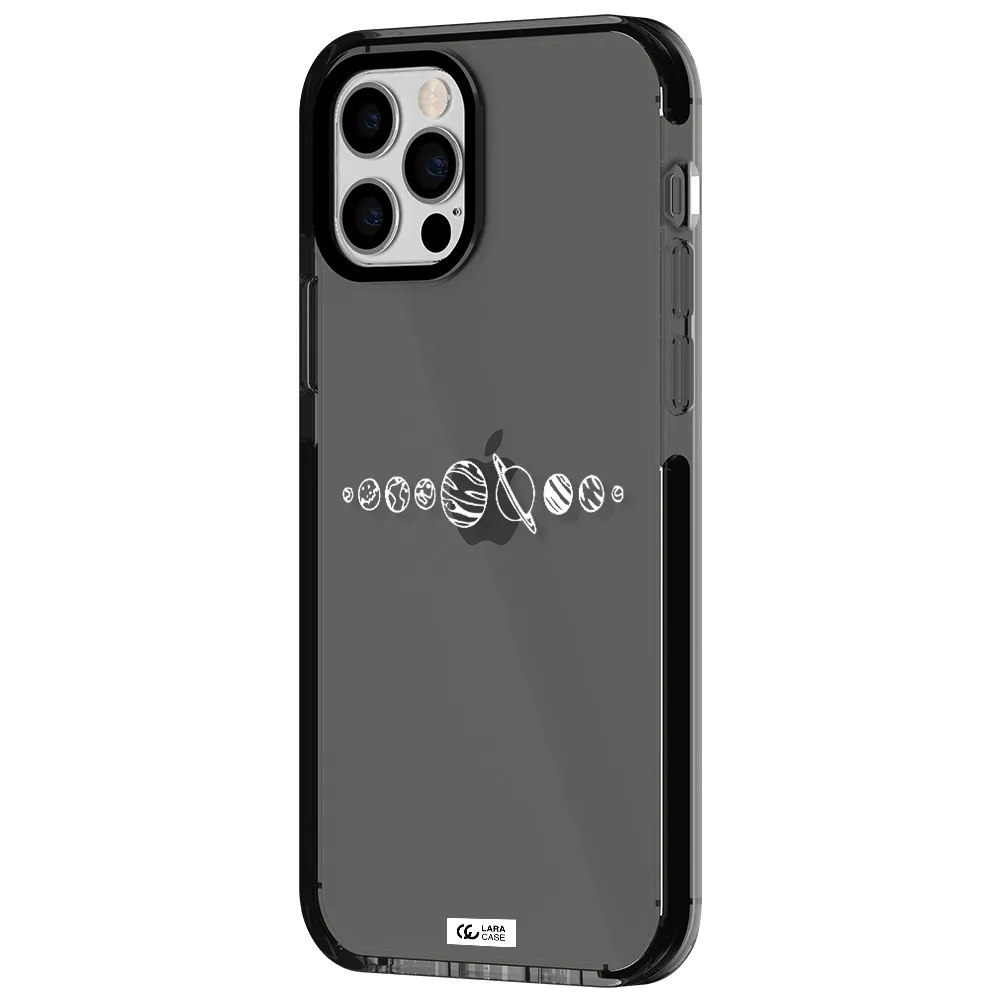 Solar System Apple iPhone 12 pro impact Smoke Black Case