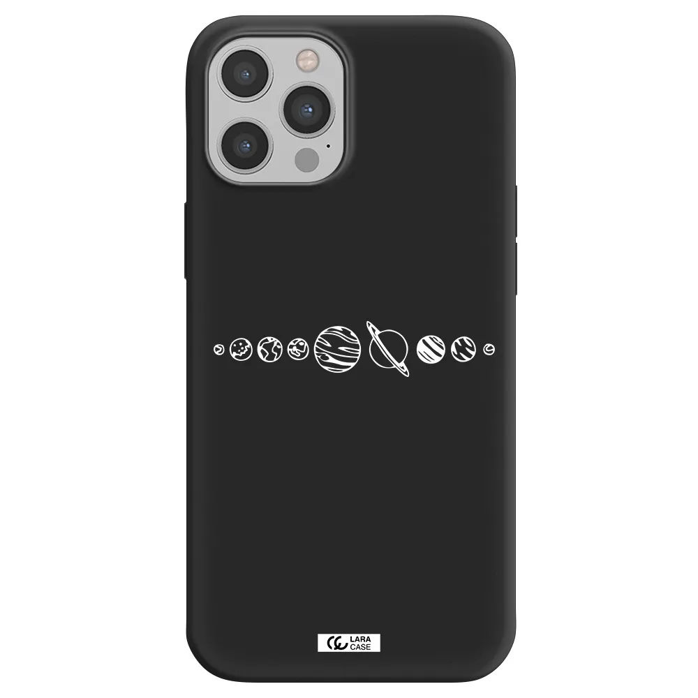 Solar System Apple iPhone 12 pro max Silicone black Case