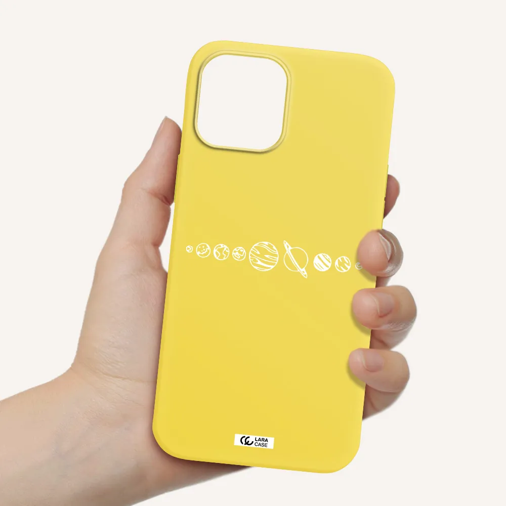 Solar System Apple iPhone 12 pro Silicone canary yellow Case