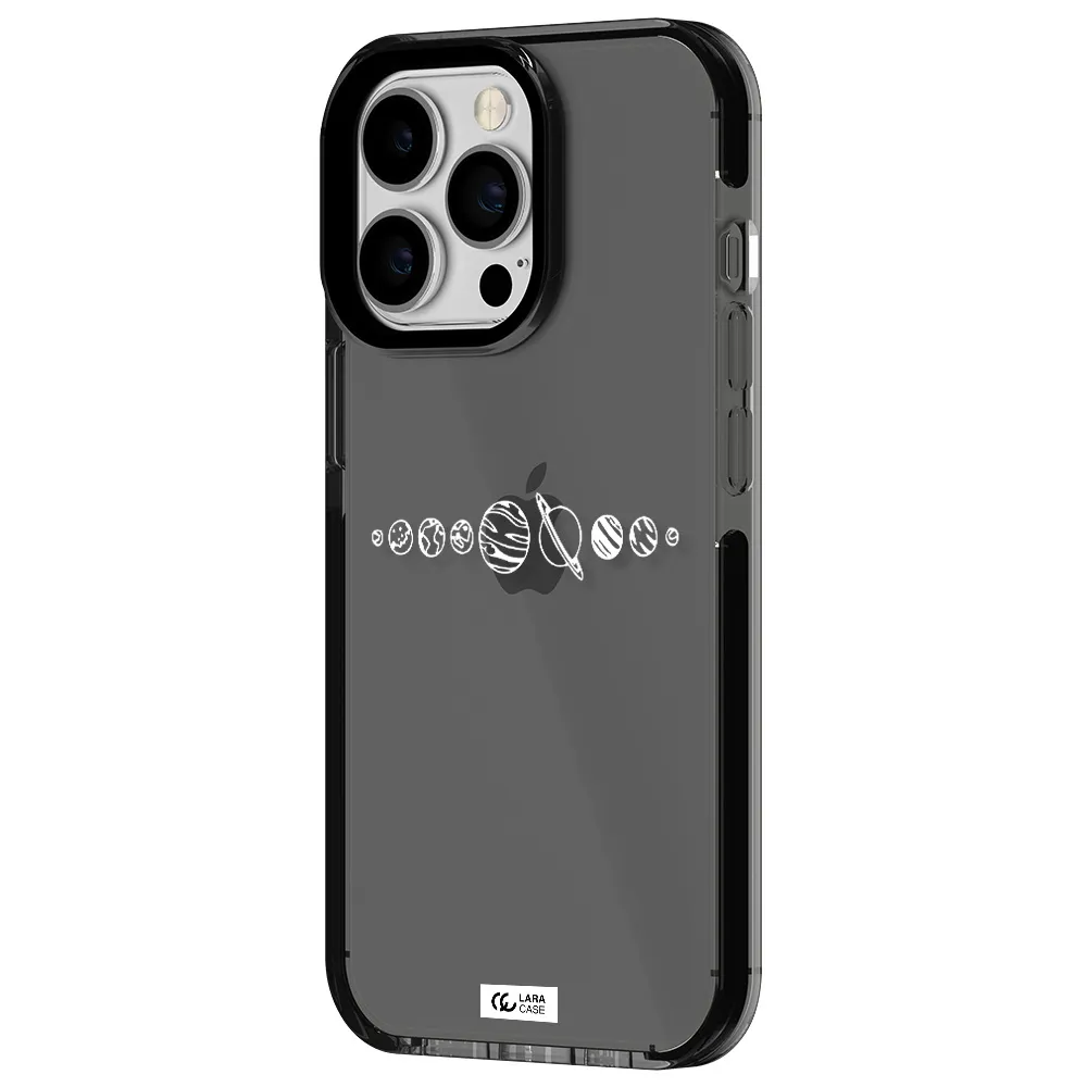 Solar System Apple iPhone 13 Pro impact Smoke Black Case