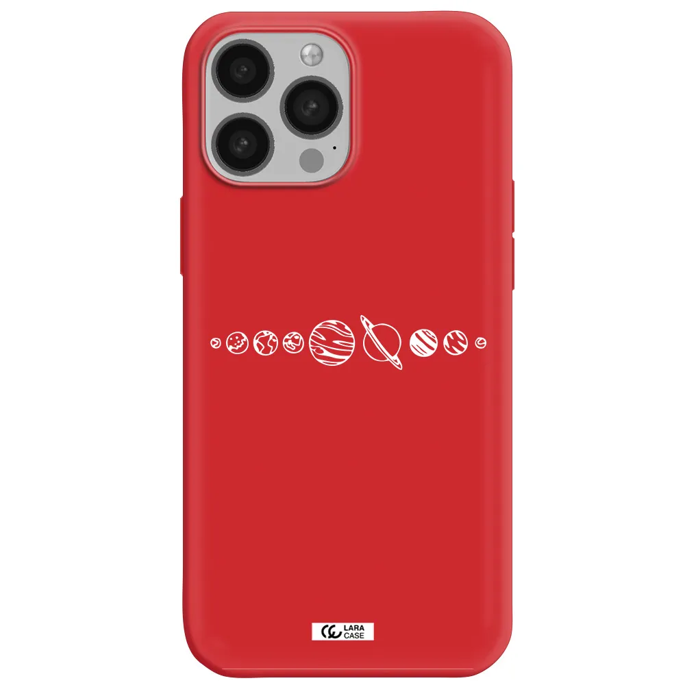 Solar System Apple iPhone 13 Pro Max Silicone Imperial Red Case