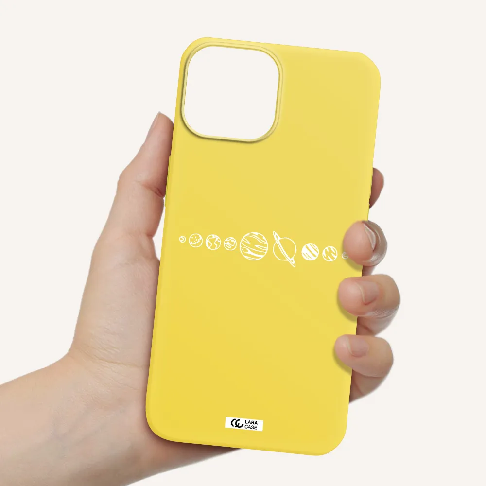 Solar System Apple iPhone 13 Silicone canary yellow Case