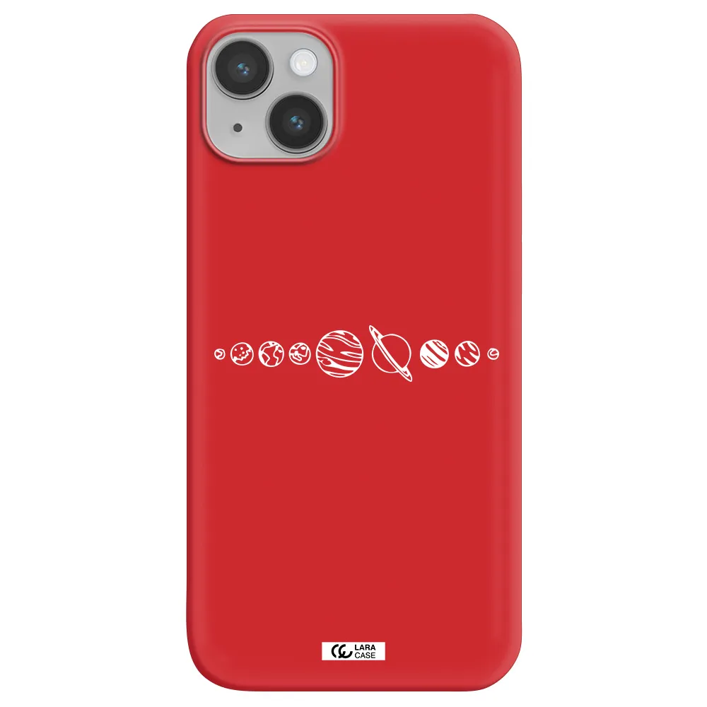 Solar System Apple iPhone 14 plus Silicone Imperial Red Case