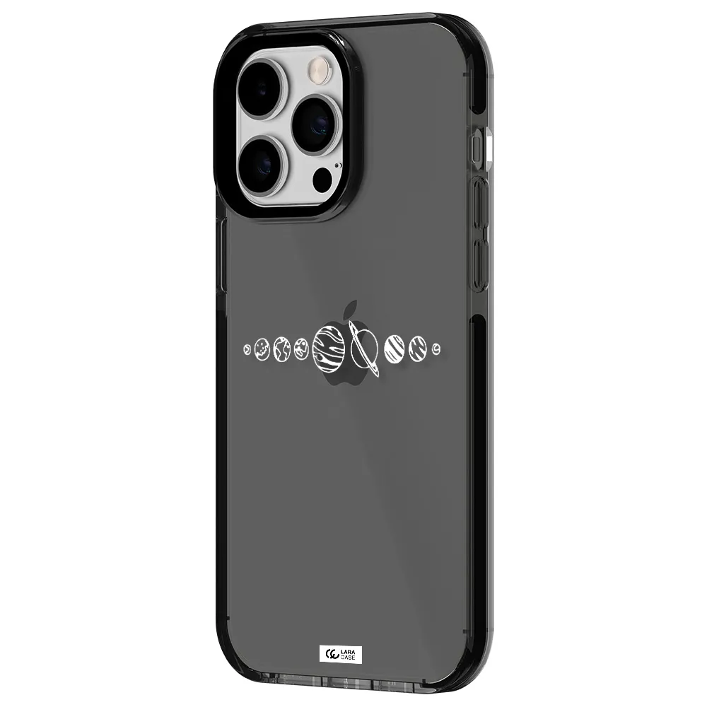 Solar System Apple iPhone 14 pro max impact Smoke Black Case