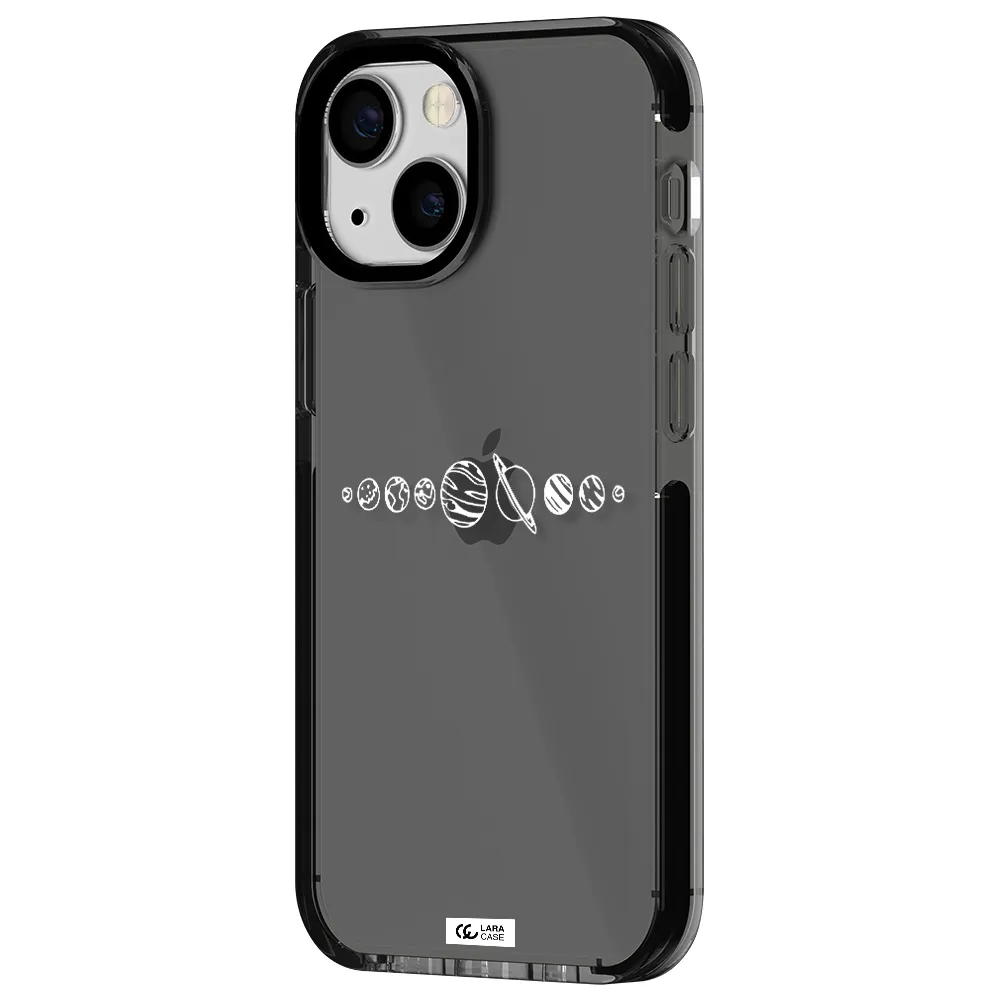 Solar System Apple iPhone 15 impact Smoke Black Case