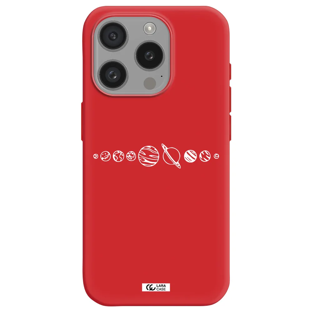 Solar System Apple Iphone 15 Pro Silicone Imperial Red Case