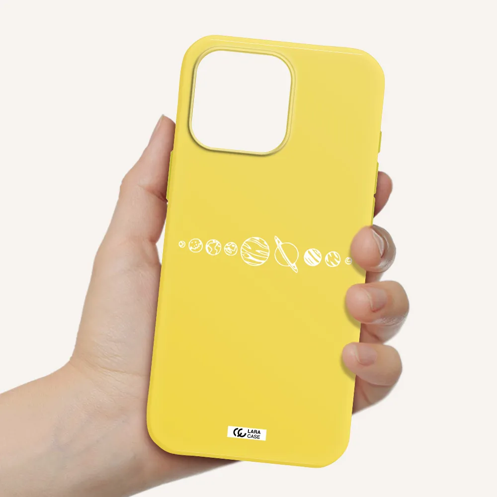 Solar System Apple Iphone 16 Pro Max Silicone Canary Yellow Case