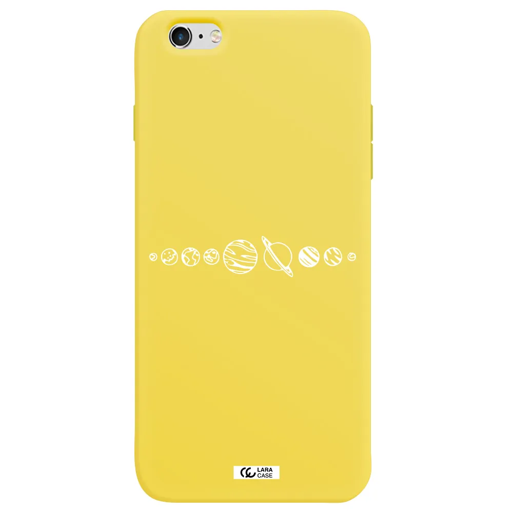 Solar System Apple iPhone 6 plus Silicone canary yellow Case