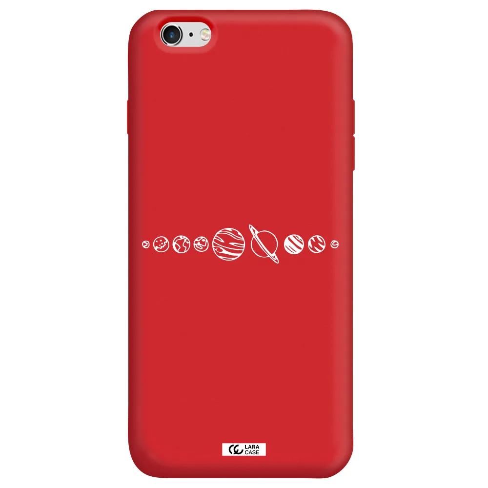 Solar System Apple iPhone 6 plus Silicone Imperial Red Case