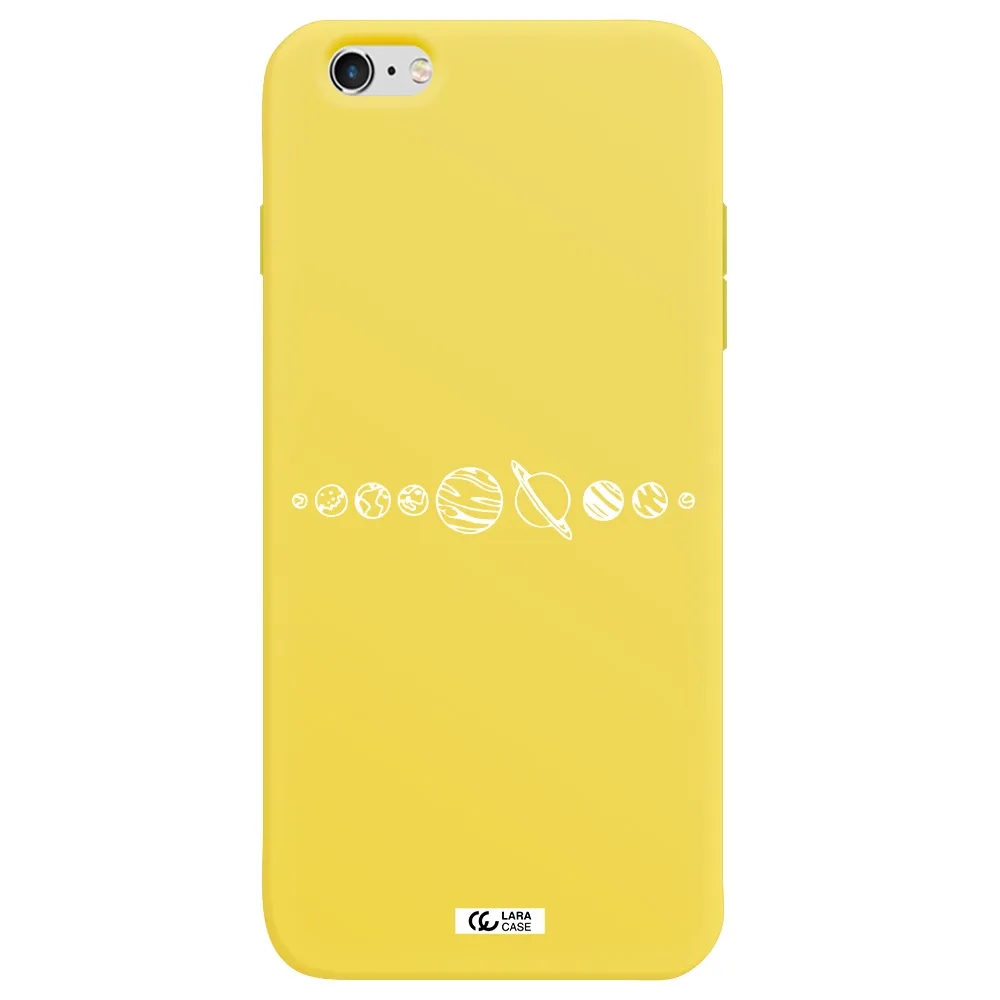 Solar System Apple iPhone 6 s plus Silicone canary yellow Case