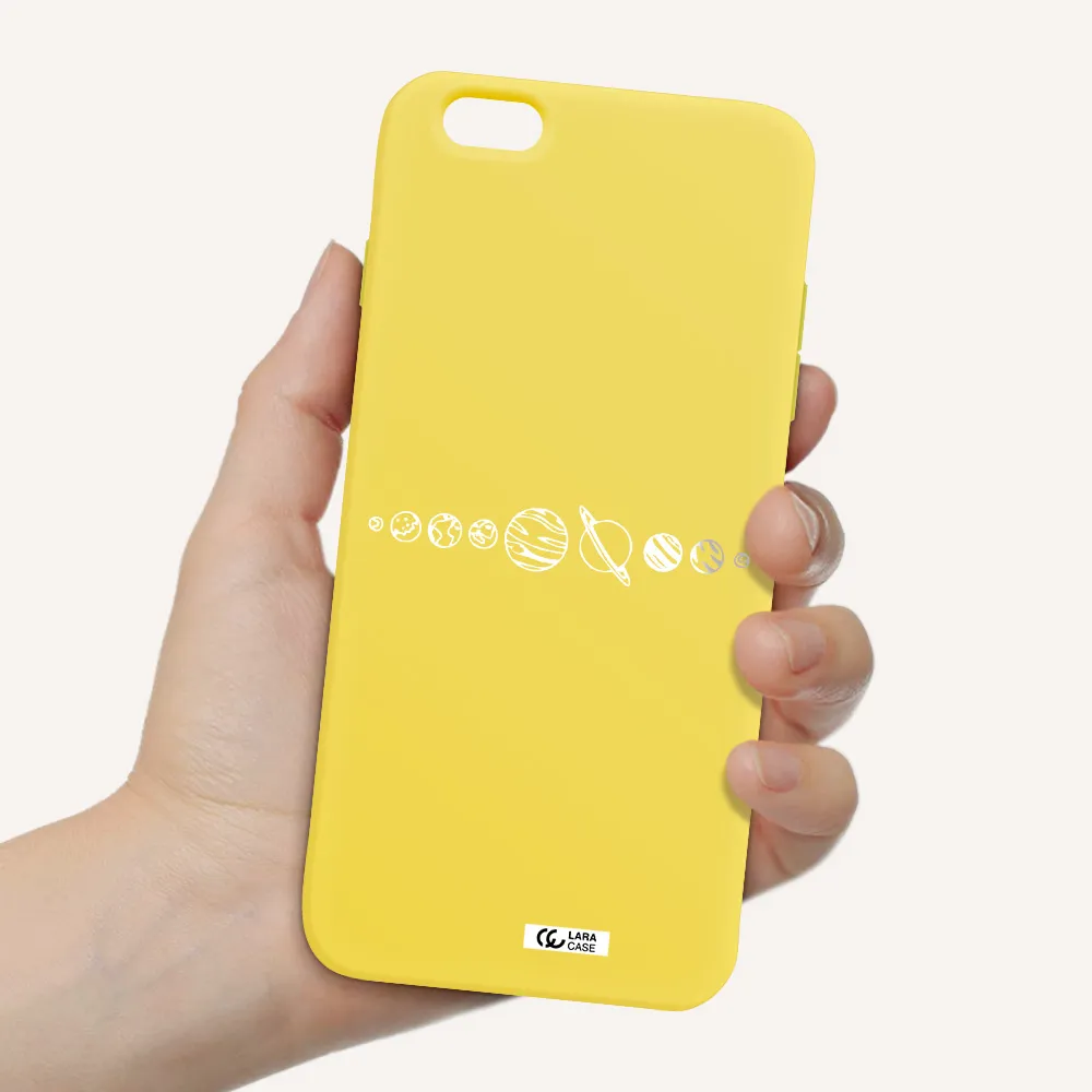Solar System Apple iPhone 6 s plus Silicone canary yellow Case